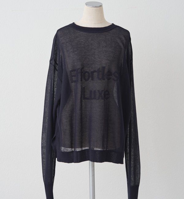  「透かし編みロゴジャガード2WAYプルオーバー」|キャミソール|