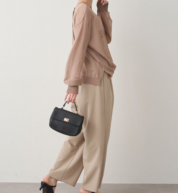  「透かし編みロゴジャガード2WAYプルオーバー」|キャミソール|