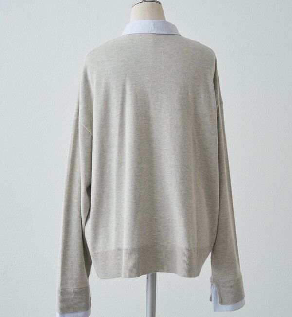  「ブラウスレイヤード風カーディガン」|カーディガン|