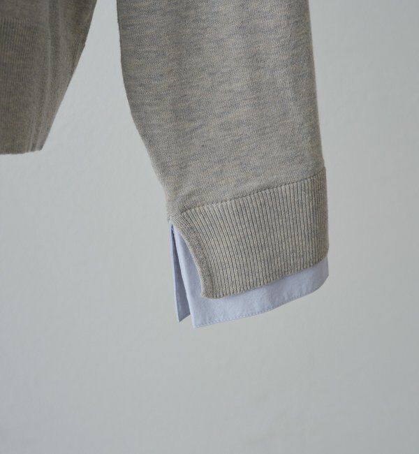  「ブラウスレイヤード風カーディガン」|カーディガン|