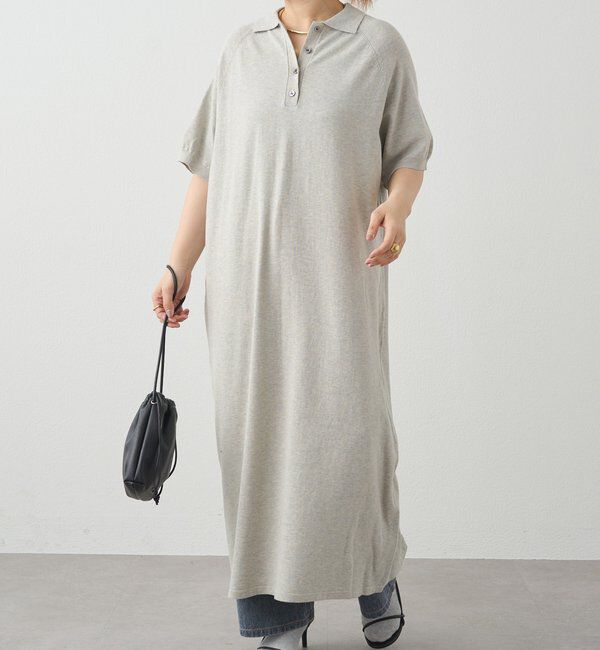  「ニットポロワンピース」|ワンピース|