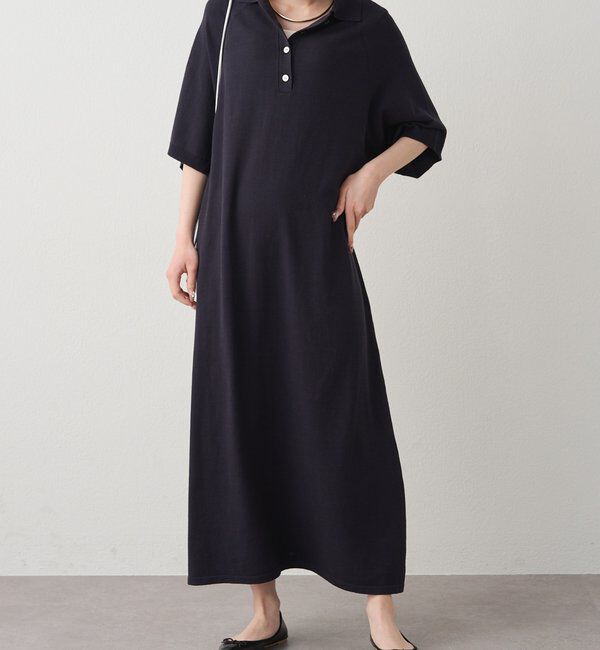  「ニットポロワンピース」|ワンピース|