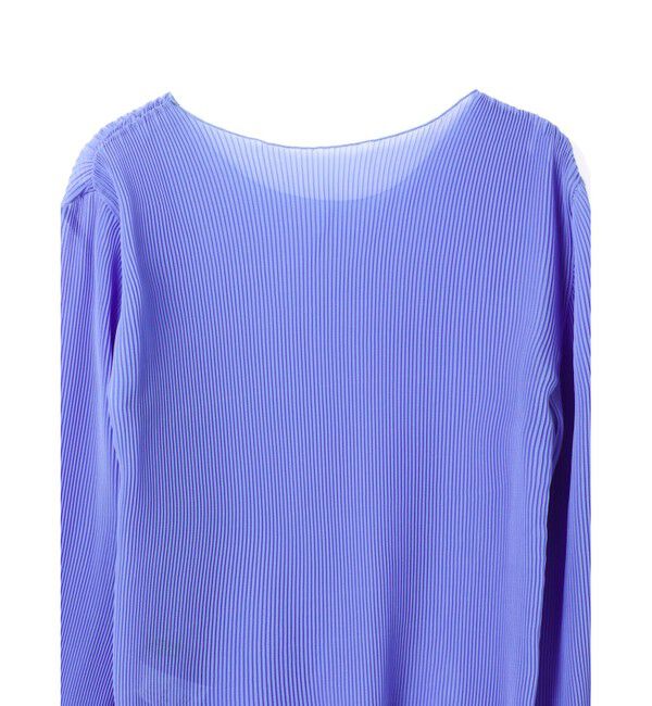 mizuiro ind「mizuiro ind プリーツクルーネックプルオーバー」|Tシャツ・カットソー|