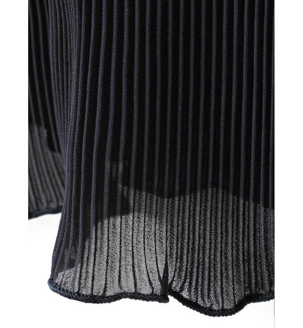 mizuiro ind「mizuiro ind プリーツクルーネックプルオーバー」|Tシャツ・カットソー|