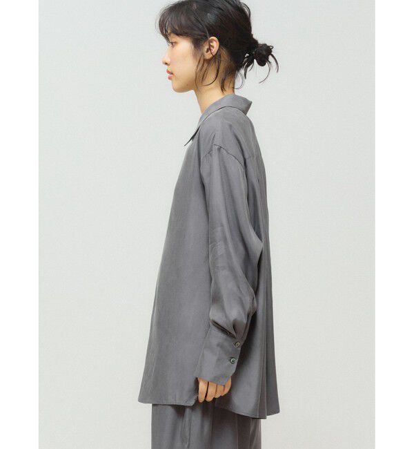 MIDIUMISOLID「MIDIUMISOLID for Ladies リラックスキュプラシャツ」|シャツ・ブラウス|