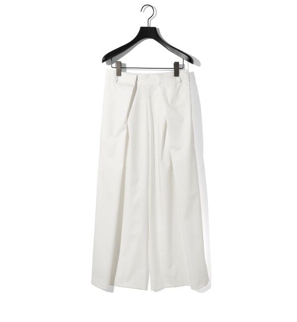 MIDIUMISOLID「MIDIUMISOLID タックワイドパンツ」|その他|オフホワイト