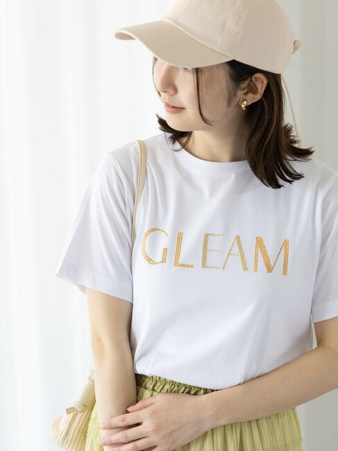 Te chichi TERRASSE「ラインストーン&times;刺繍Tシャツ」|Tシャツ・カットソー|オフホワイト