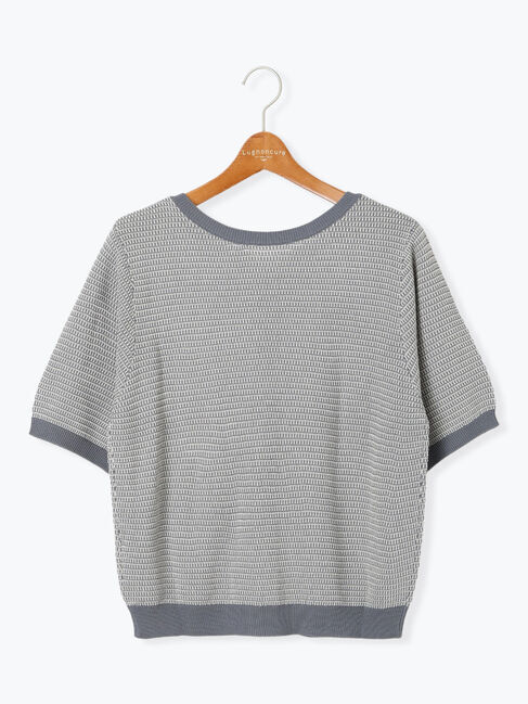 Lugnoncure「麻タッチ前後2WAY配色カーディガン」|カーディガン|