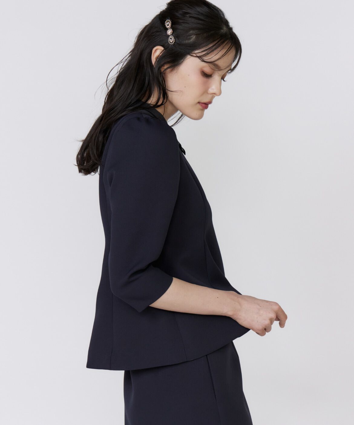 Maglie le cassetto「《M Maglie le cassetto》シアー付け衿ブラウス」|シャツ・ブラウス|