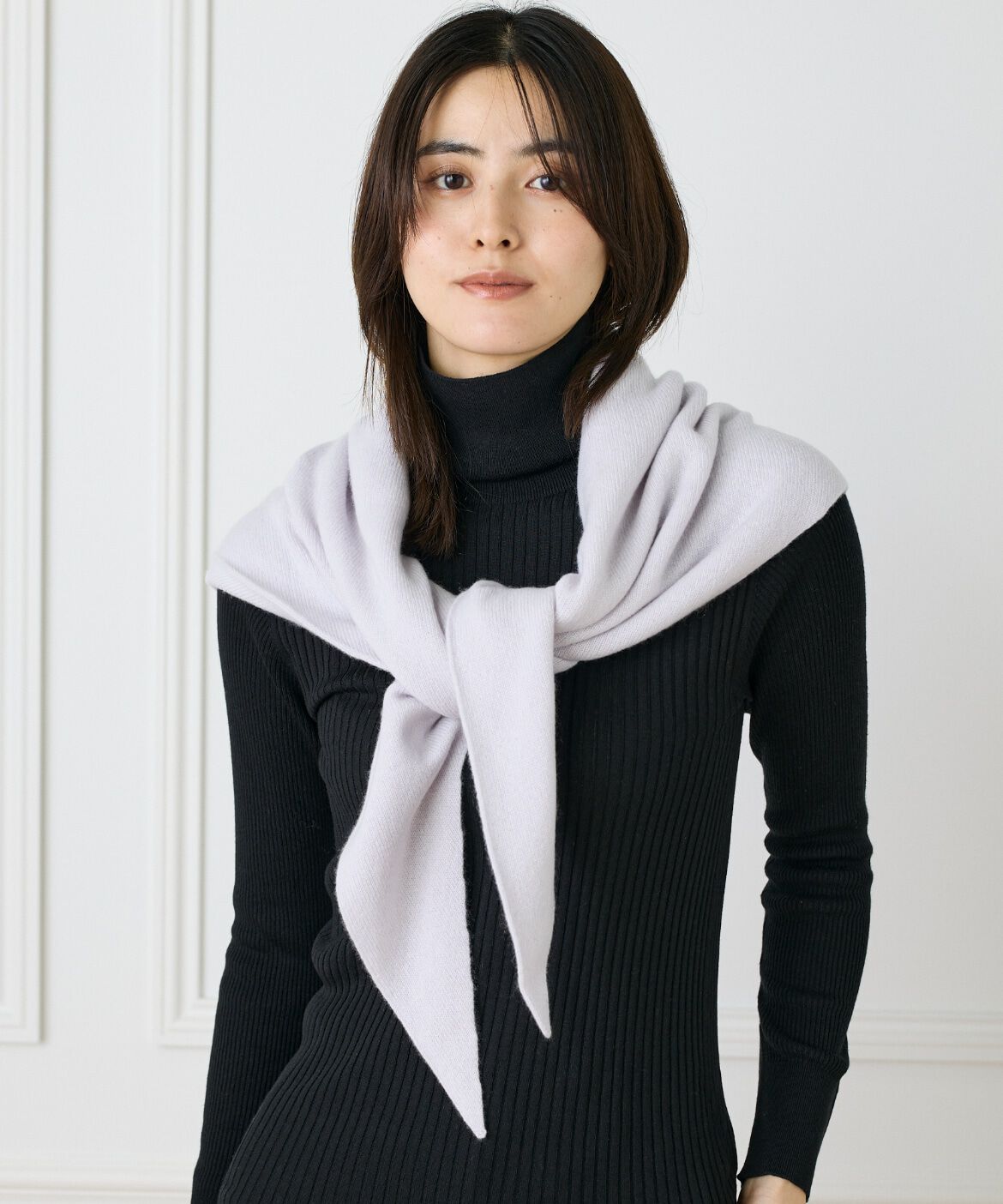 FAVORITE SUKINAMONO「シームレストライアングルカシミヤニットストール《ASAUCE MELER》」|ストール|