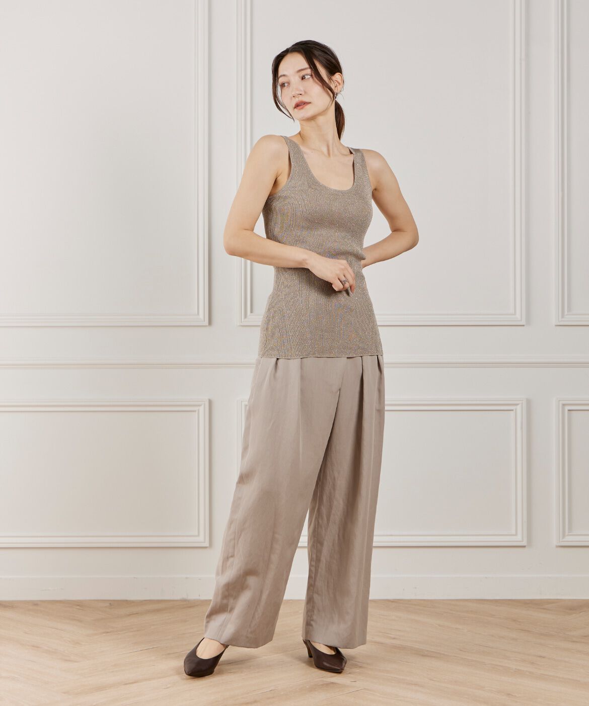 la veille by SUPERIOR CLOSET「ラメニット2WAYタンク」|ニット・セーター|