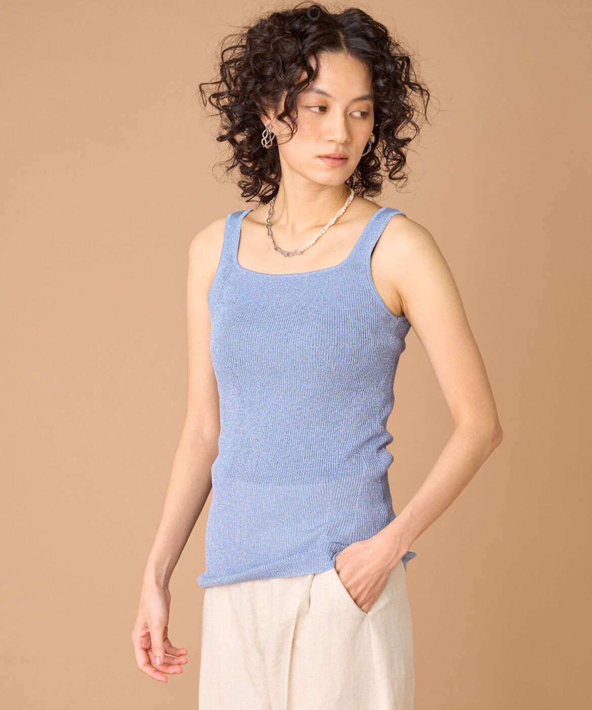 la veille by SUPERIOR CLOSET「ラメニット2WAYタンク」|ニット・セーター|