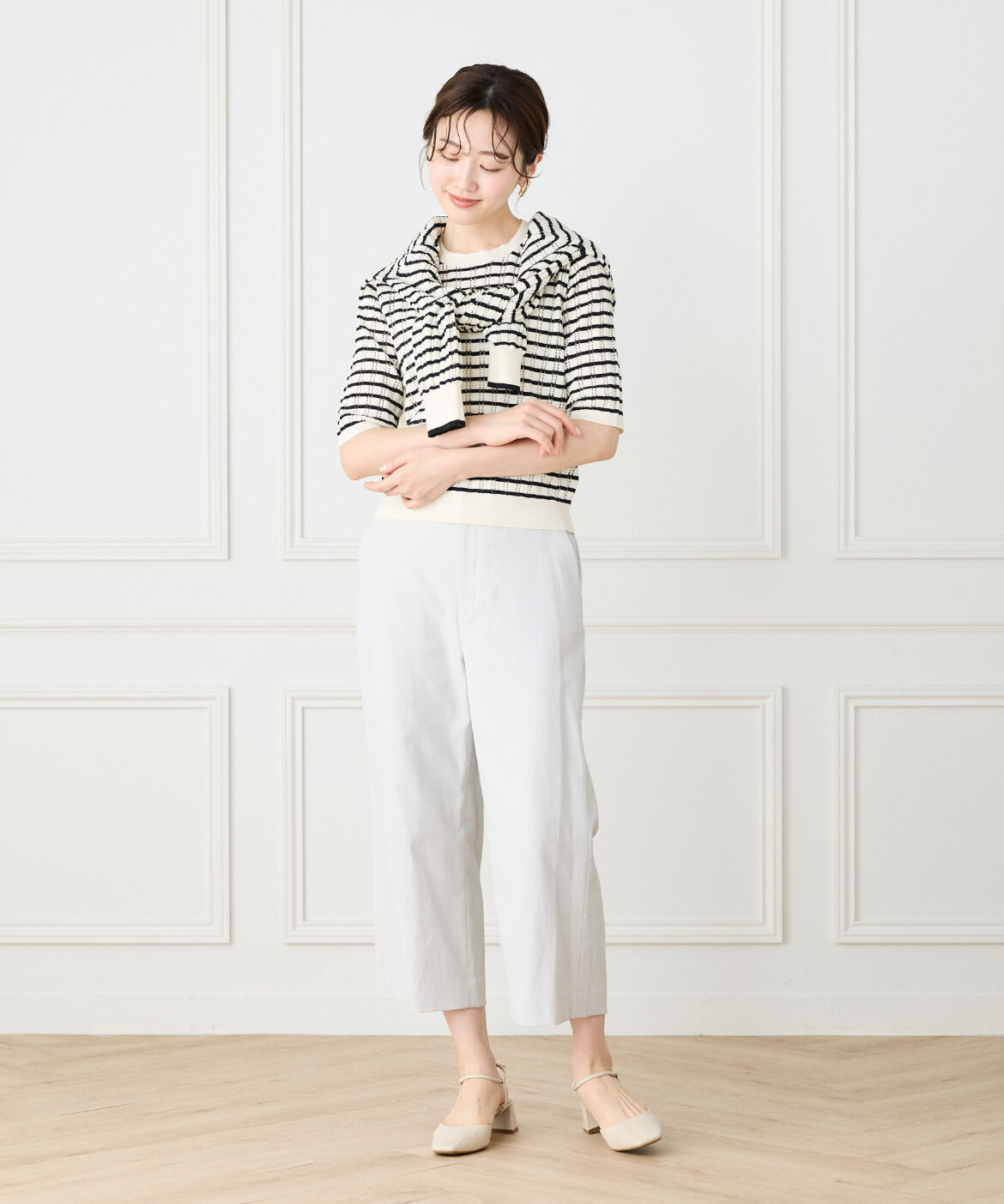 7-IDconcept.「ワイドクロップトパンツ」|その他|