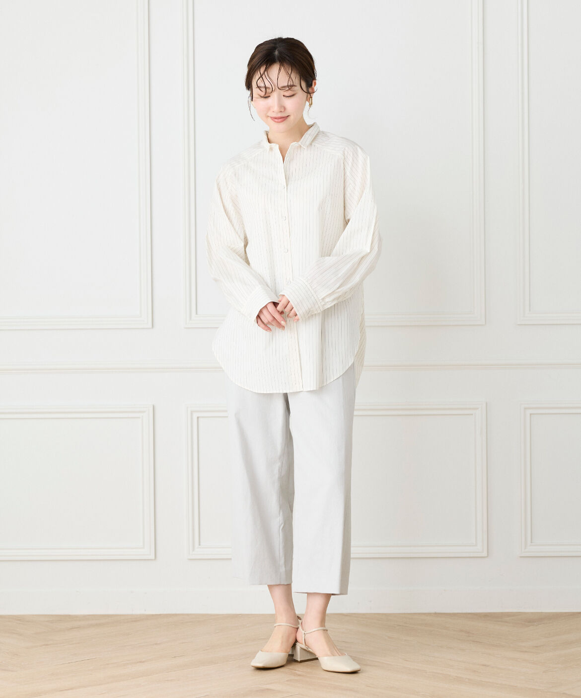 7-IDconcept.「《大きいサイズ》ワイドクロップトパンツ」|その他|