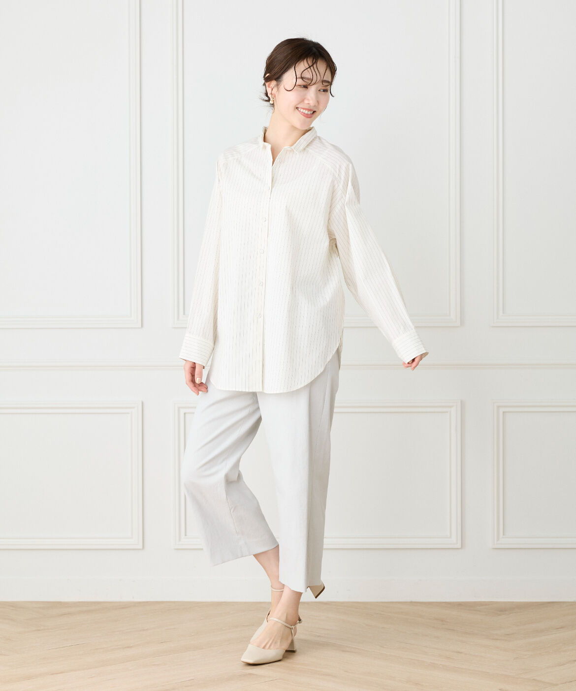 7-IDconcept.「《大きいサイズ》ワイドクロップトパンツ」|その他|