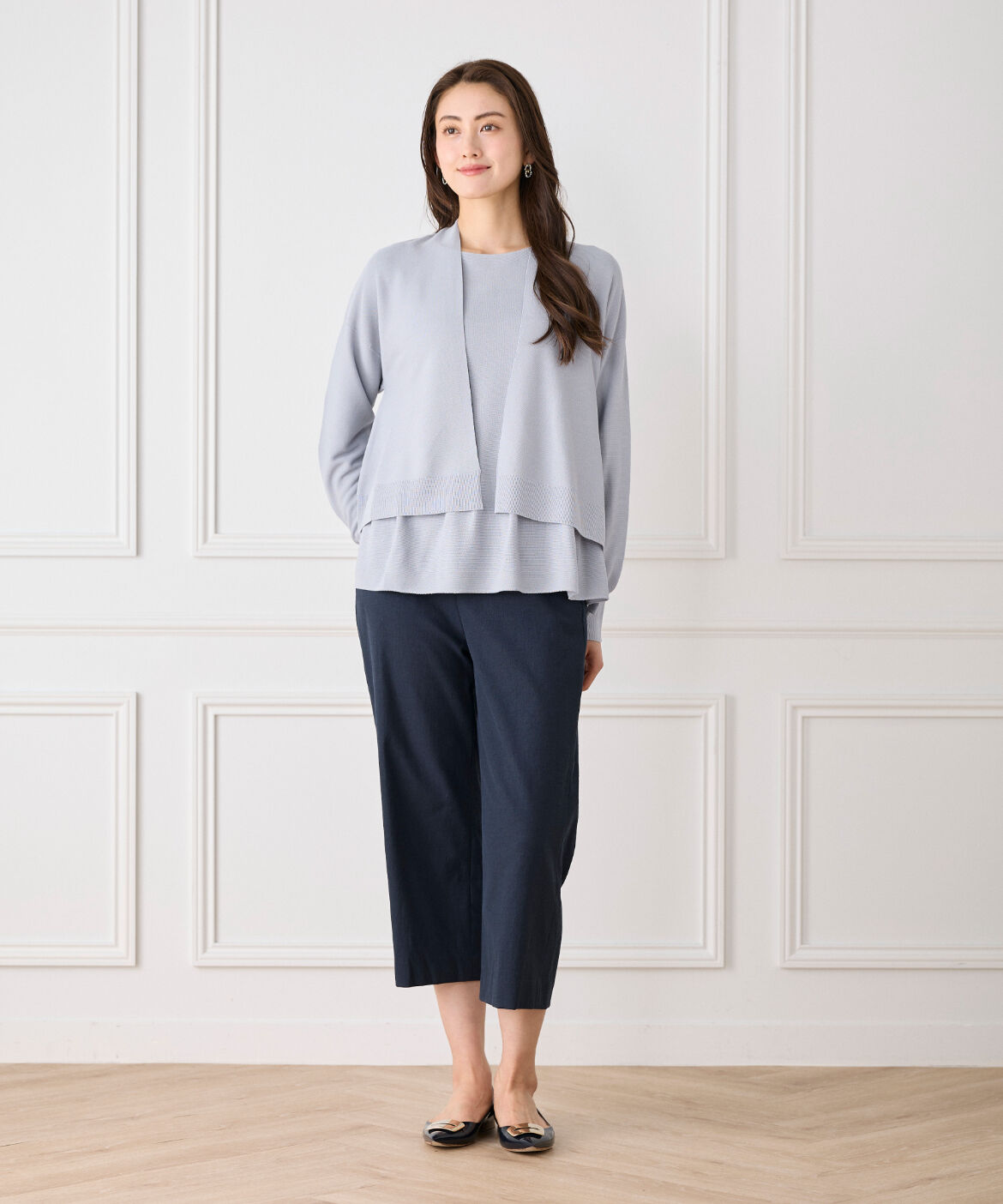 7-IDconcept.「《大きいサイズ》ワイドクロップトパンツ」|その他|