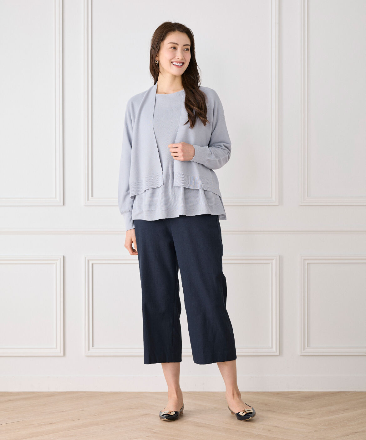 7-IDconcept.「《大きいサイズ》ワイドクロップトパンツ」|その他|