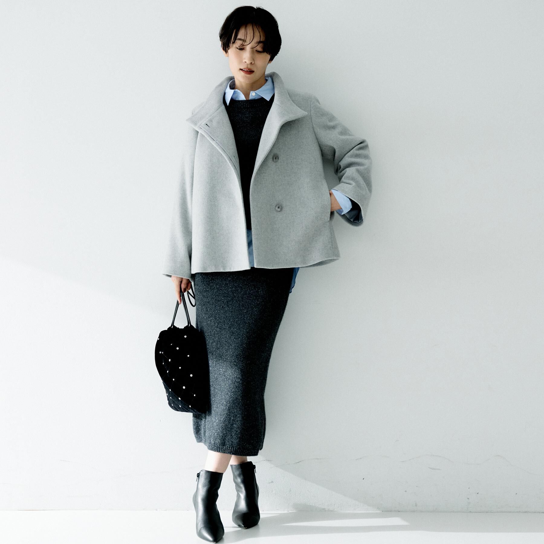 UNTITLED「【着回しが効く／オンオフアウター】ウールショートコート」|その他|