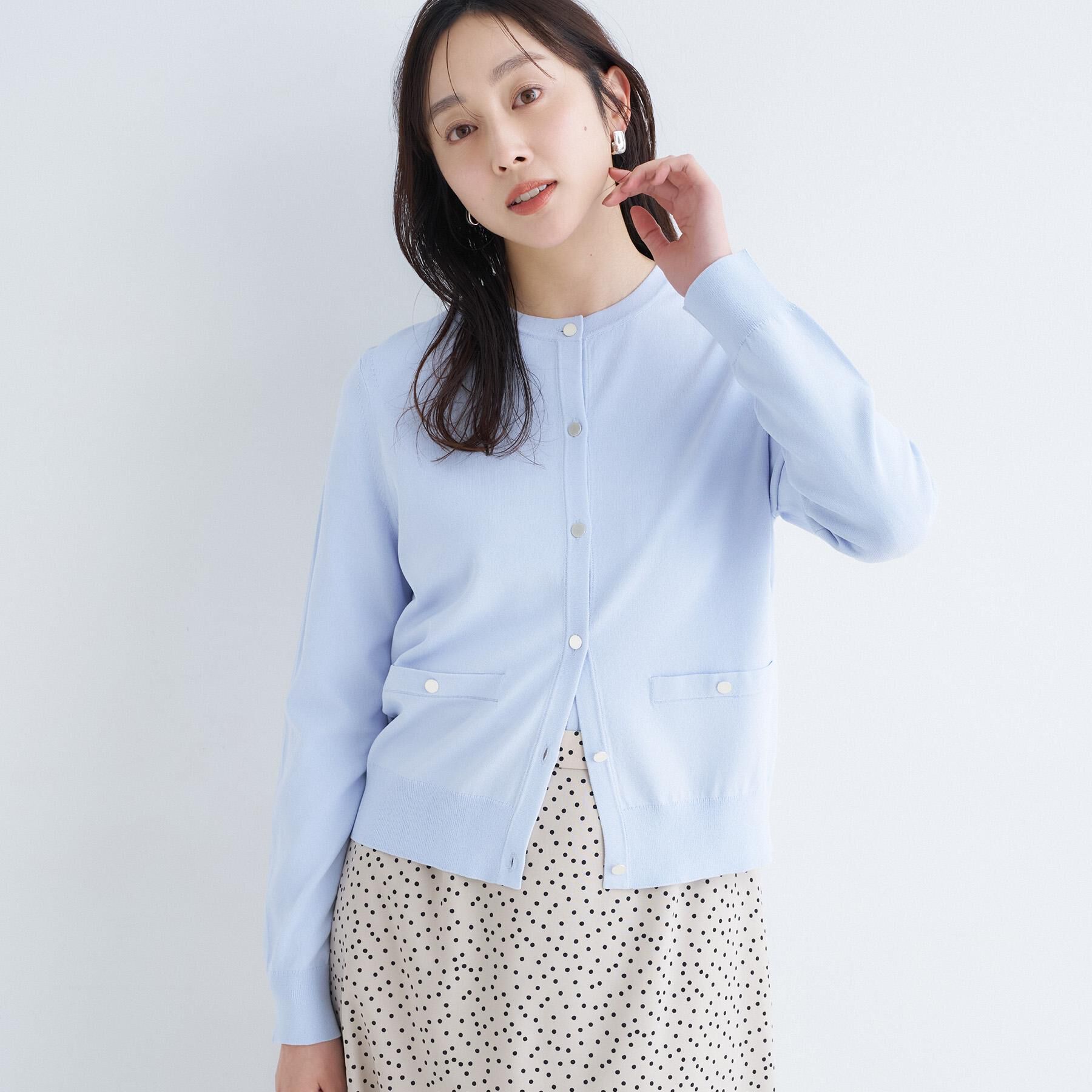 UNTITLED「【アンサンブル可/洗える】クルーネックニットカーディガン」|カーディガン|