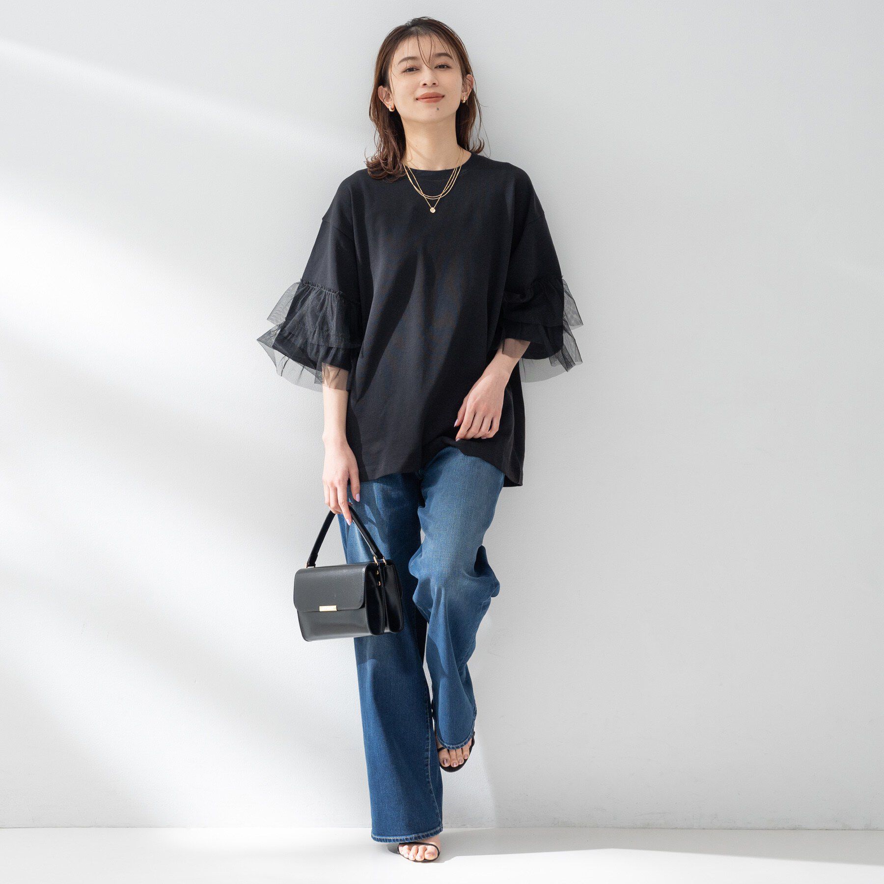 UNTITLED「【Munich】ラッフルスリーブトップス」|Tシャツ・カットソー|