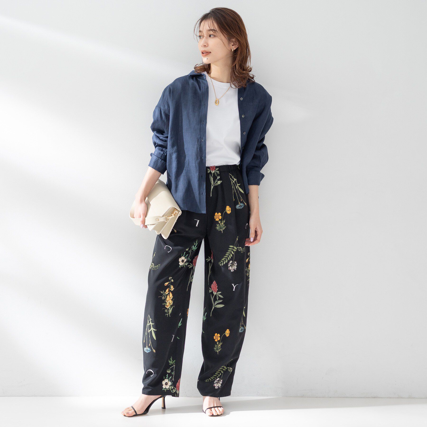 UNTITLED「【Liyoca】ボタニカルプリントイージーパンツ」|その他|