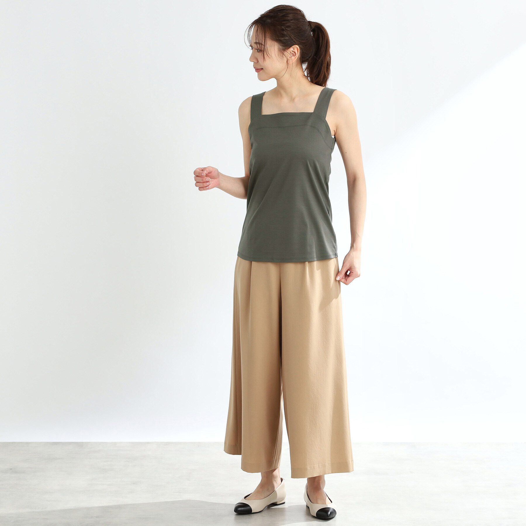 Reflect「【洗える】ベーシックカラータンクトップ」|キャミソール|