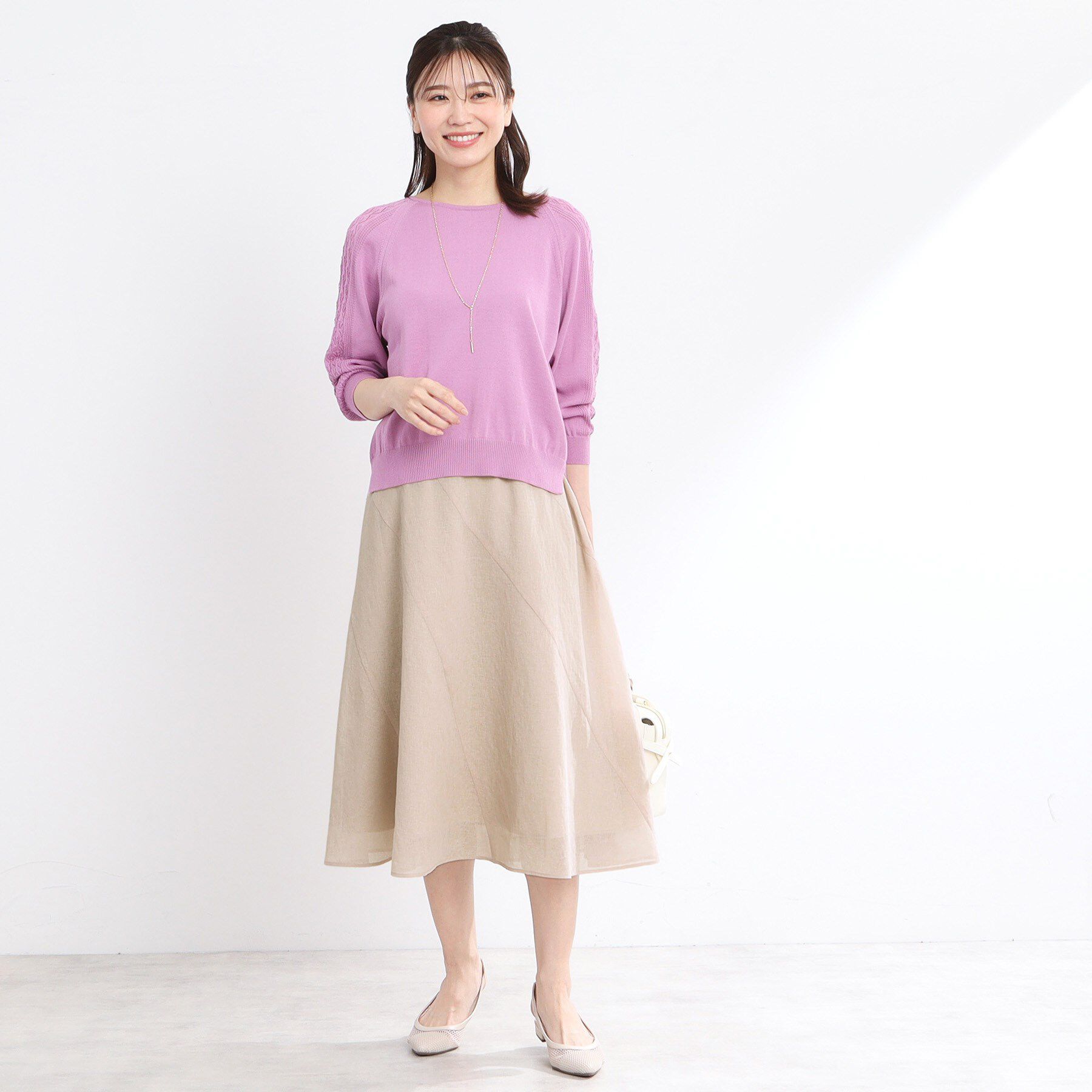 Reflect「【手洗い可】シアーガーゼフレアスカート」|スカート|