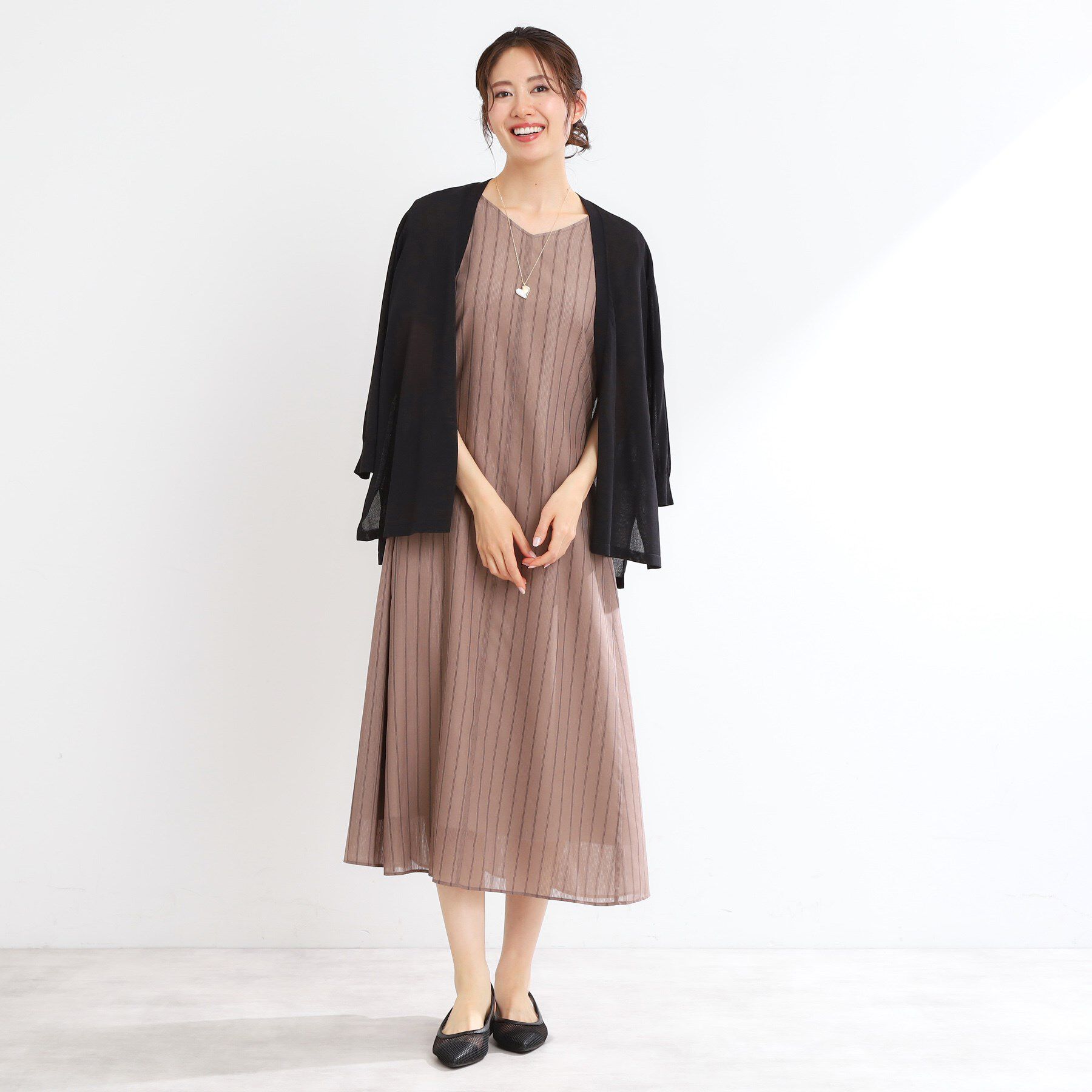 Reflect「【WEB先行カラーあり／手洗い可】涼しげスリットカーディガン」|カーディガン|