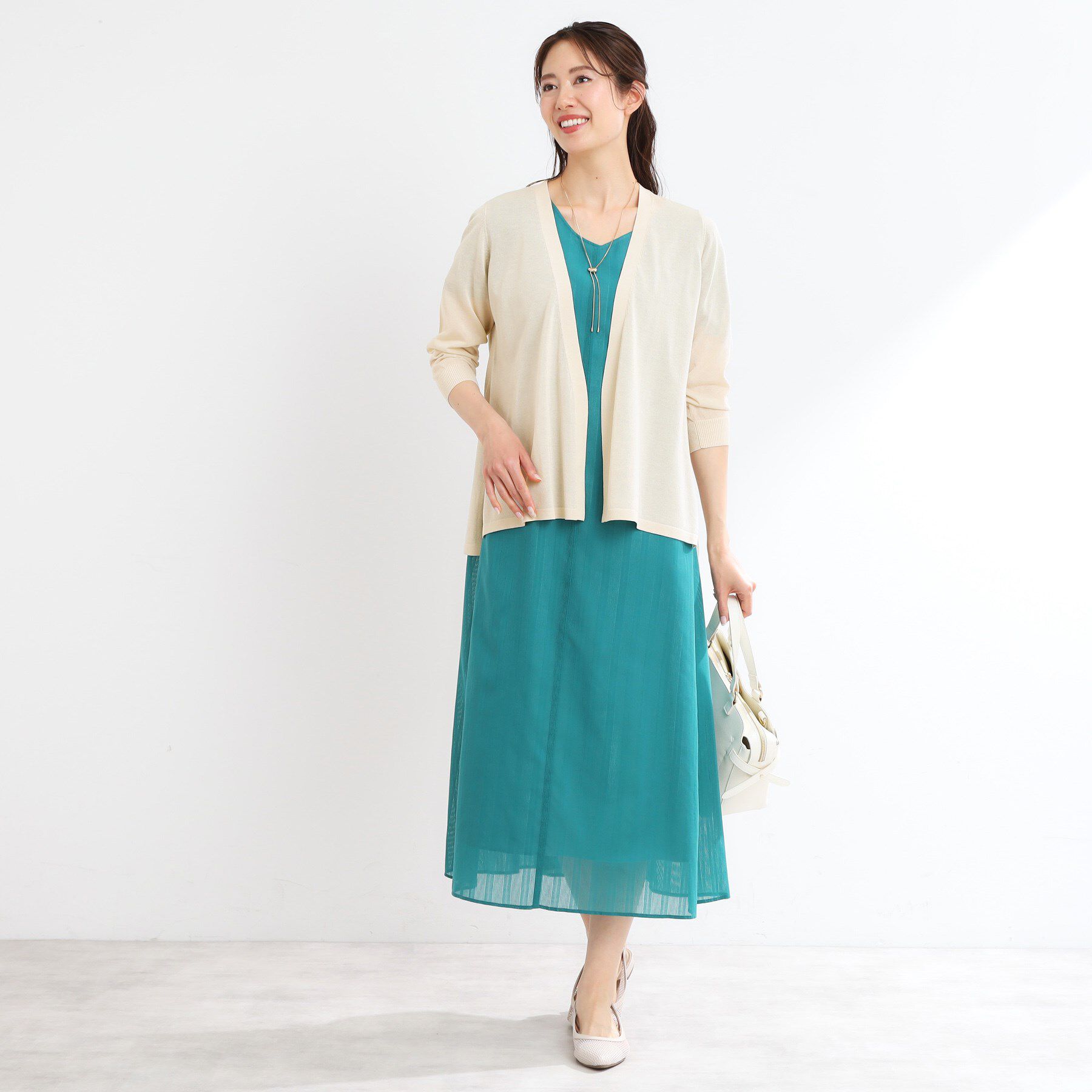 Reflect「【WEB先行カラーあり／手洗い可】涼しげスリットカーディガン」|カーディガン|