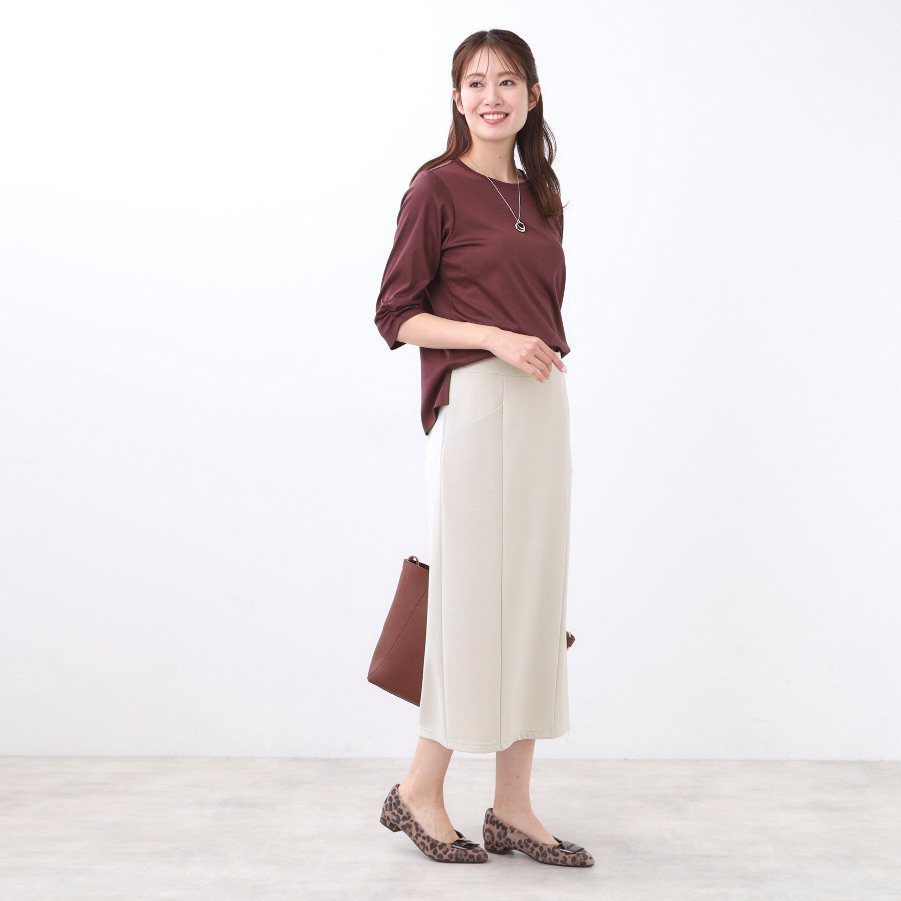 Reflect「【すっきり見え／ウエスト総ゴム】ジャージナロースカート」|スカート|