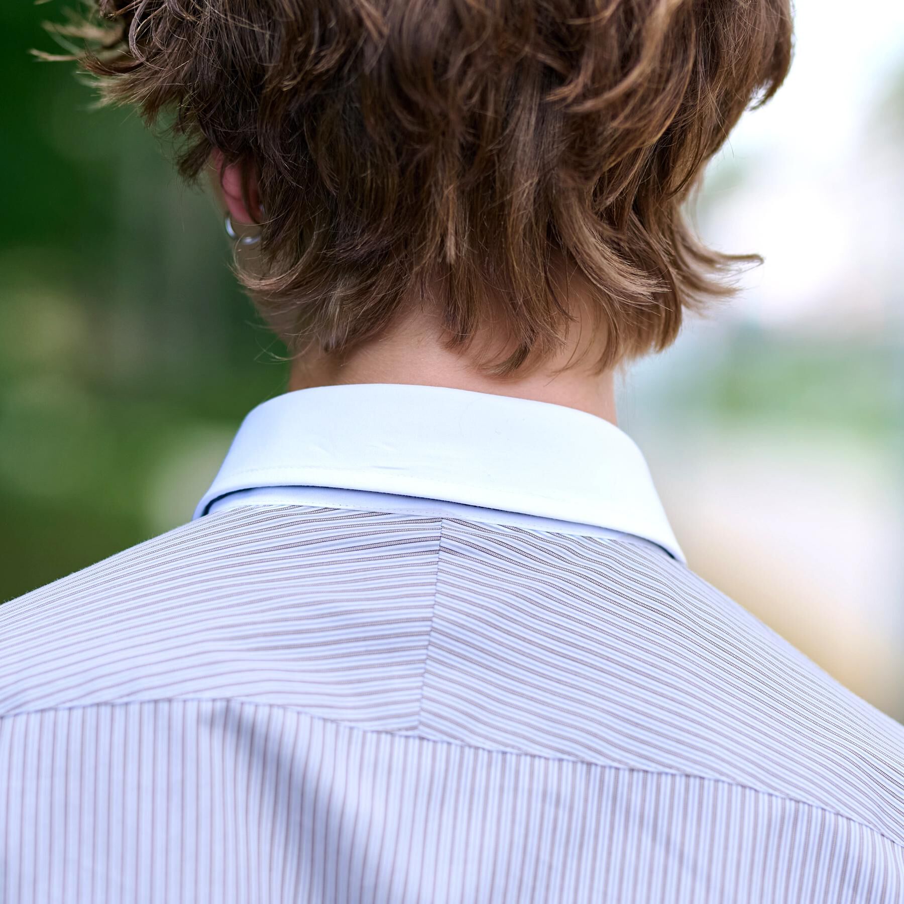 DRESSTERIOR「レギュラーカラークレリック ストライプドレスシャツ」|シャツ・ブラウス|