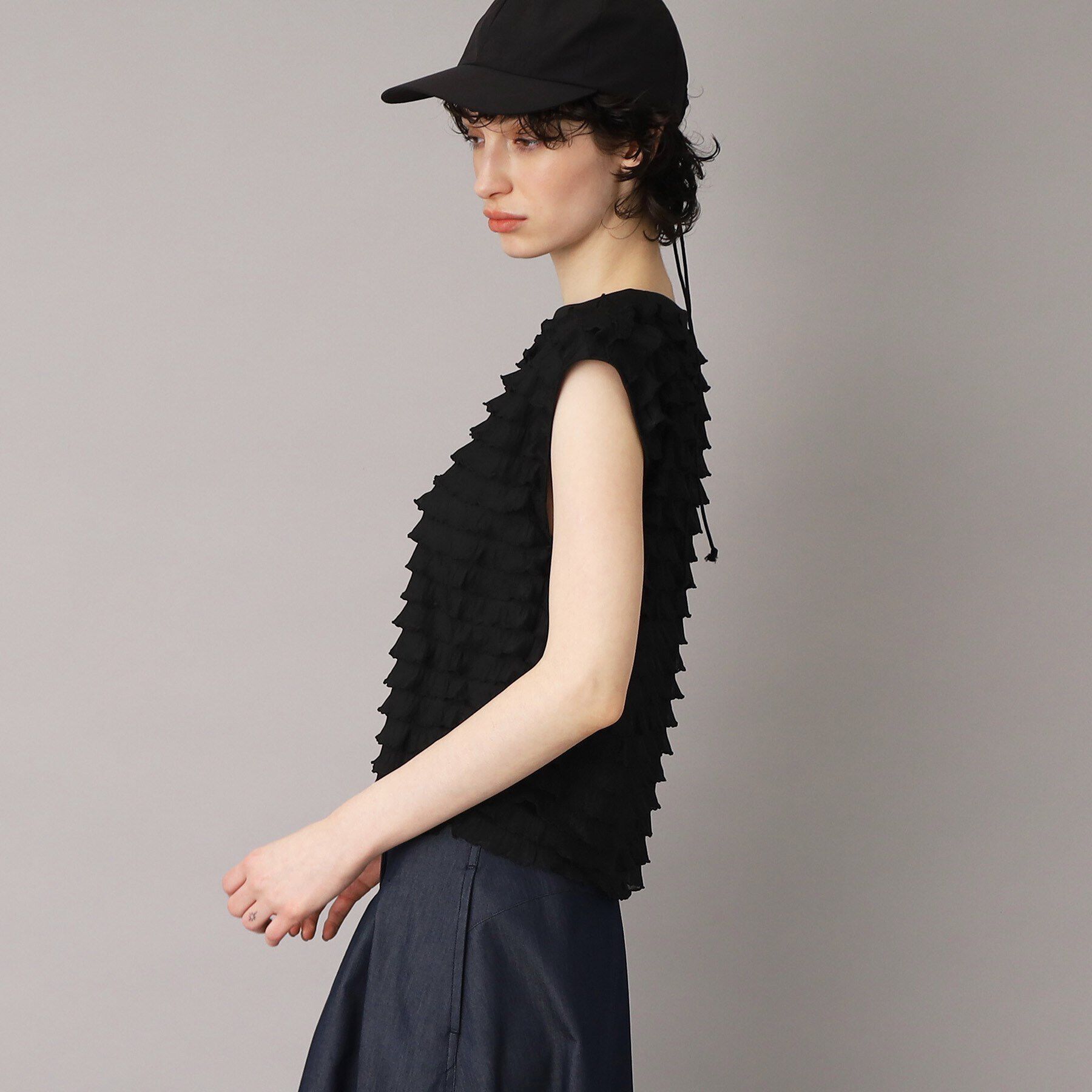 DRESSTERIOR「PROVOKE（プロヴォーク）【別注】フリルフレンチスリーブトップス」|Tシャツ・カットソー|