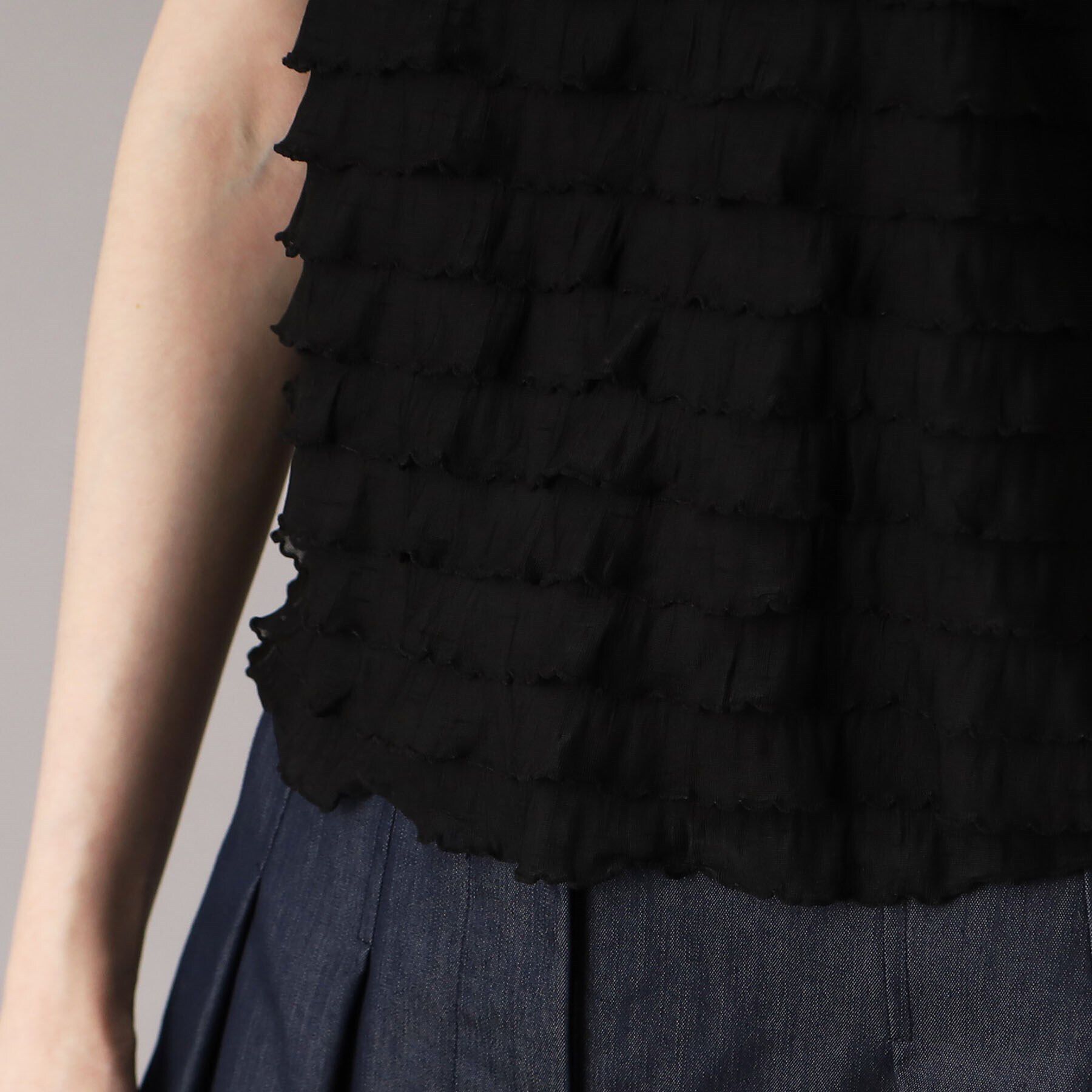 DRESSTERIOR「PROVOKE（プロヴォーク）【別注】フリルフレンチスリーブトップス」|Tシャツ・カットソー|