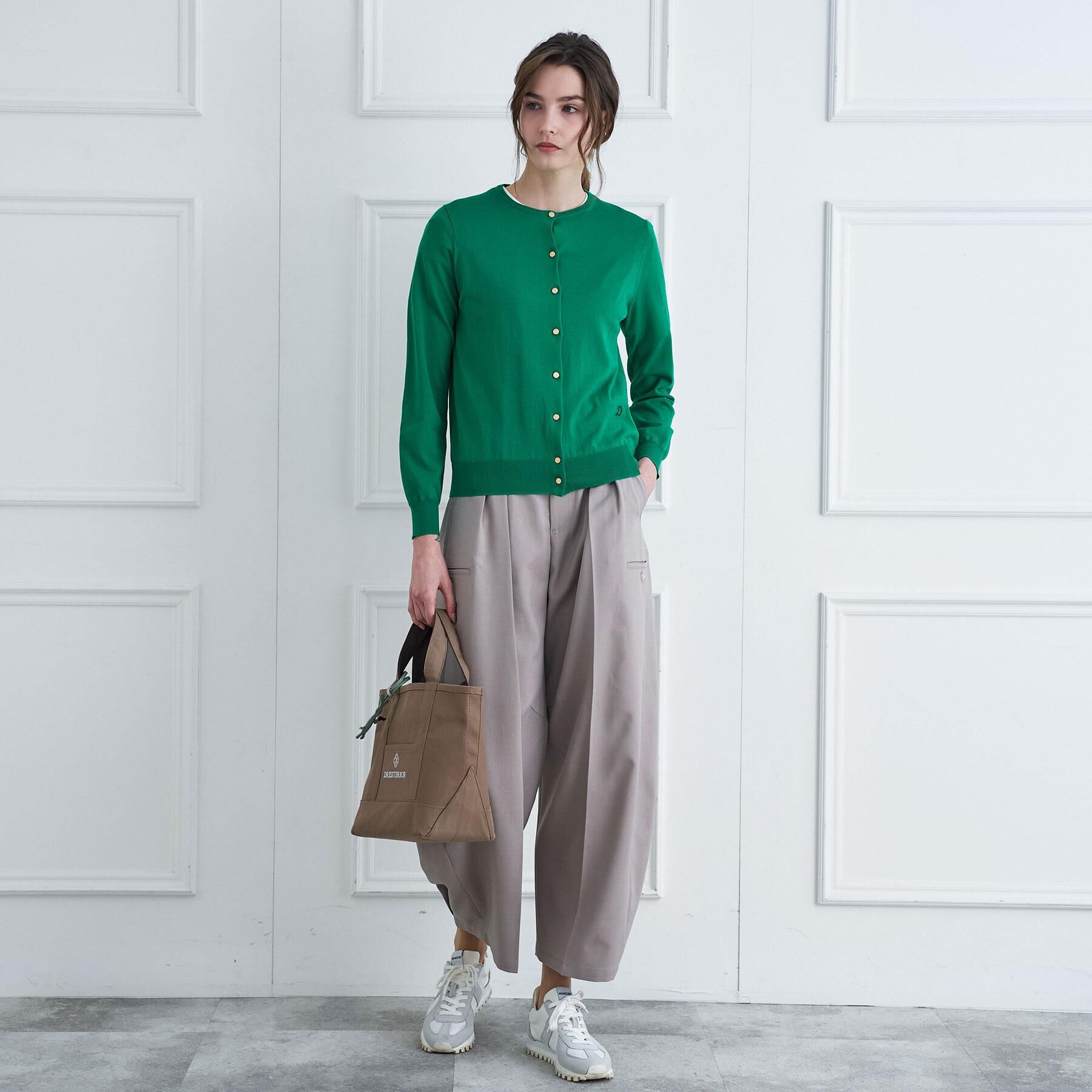 DRESSTERIOR「コットンシルククルーネックカーディガン」|カーディガン|