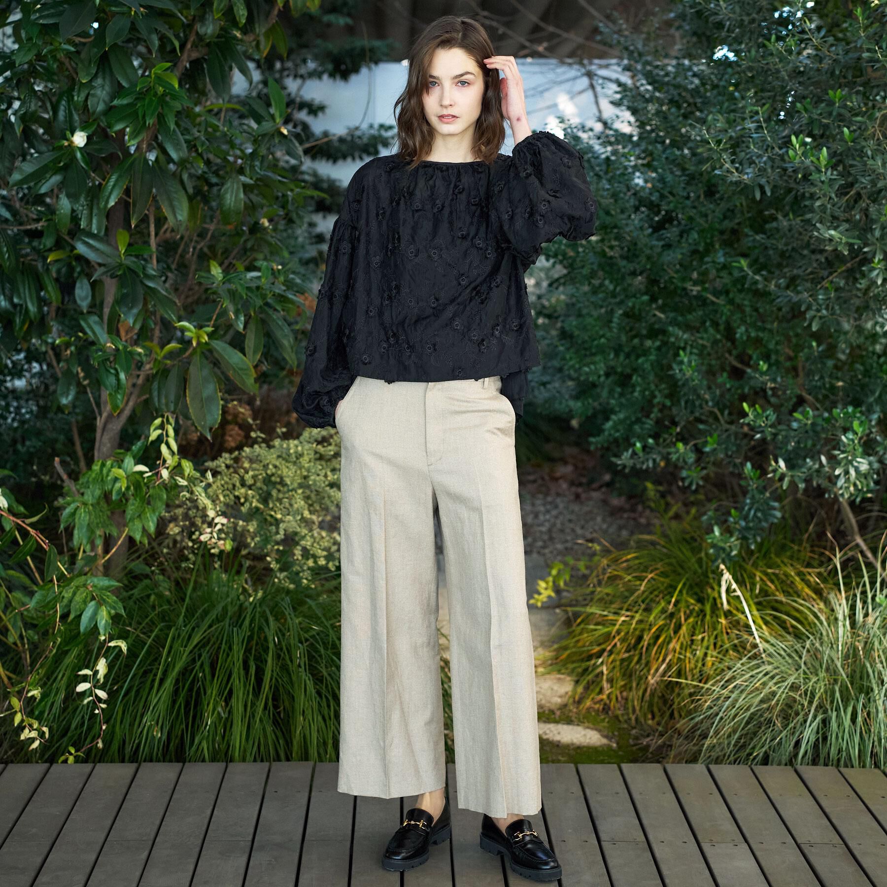 DRESSTERIOR「シアーエンブロイダリーブラウス」|シャツ・ブラウス|