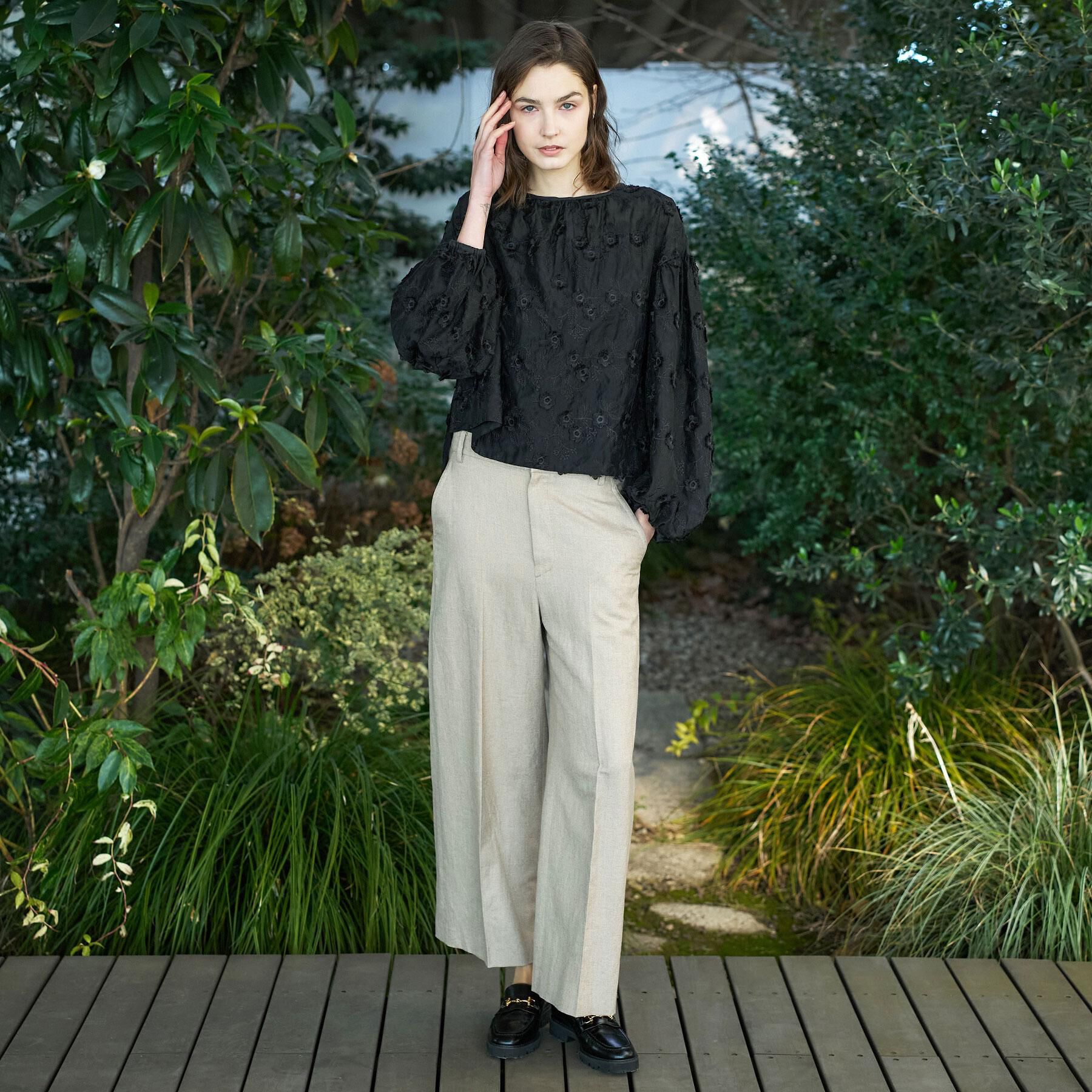 DRESSTERIOR「シアーエンブロイダリーブラウス」|シャツ・ブラウス|