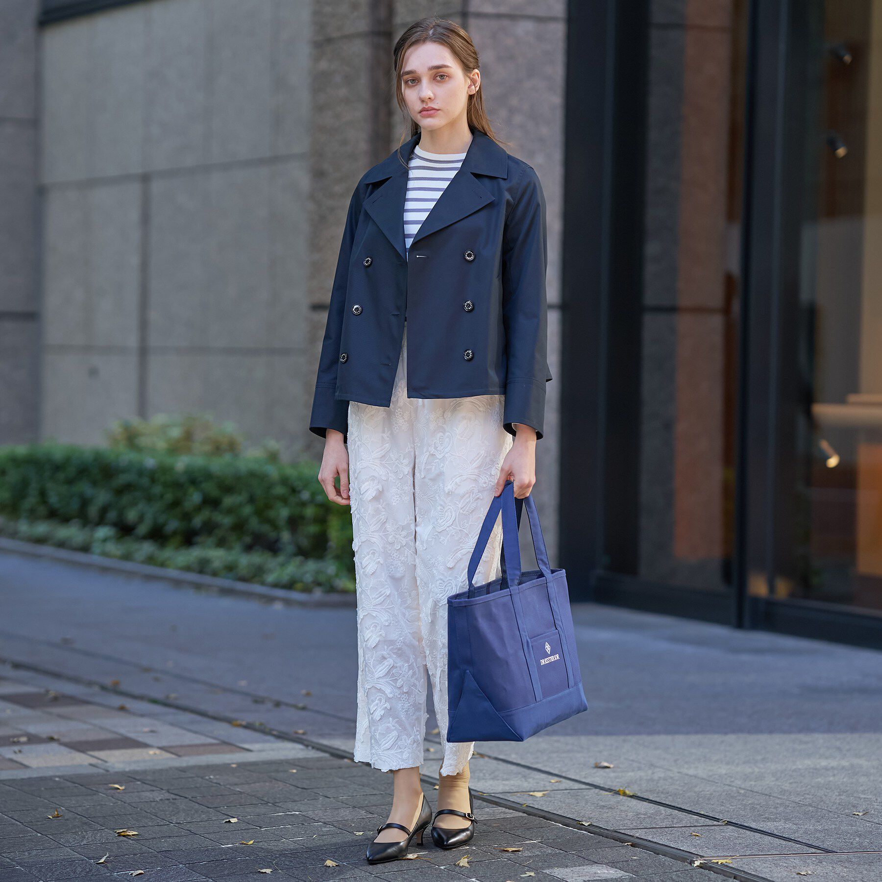 DRESSTERIOR「【撥水素材】Aラインショートトレンチジャケット」|トレンチコート|