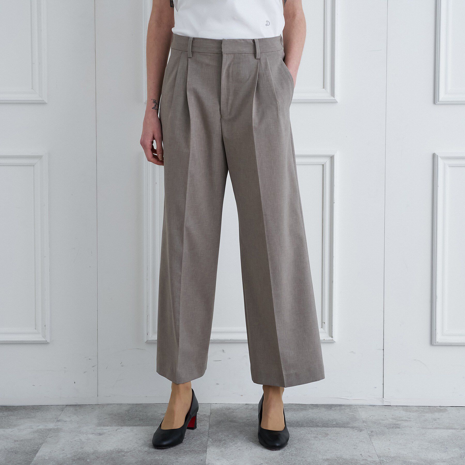 DRESSTERIOR「【セットアップ可】ウォッシャブルタックワイドパンツ」|その他|