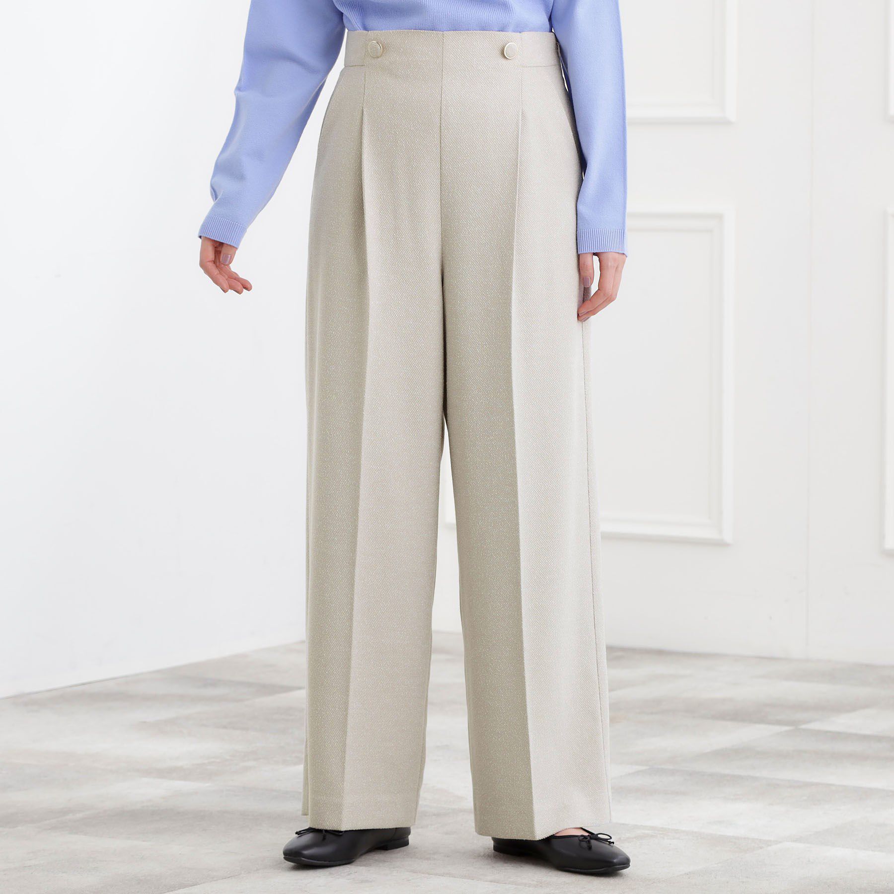 grove「ショルダーストラップツイードパンツ」|その他|