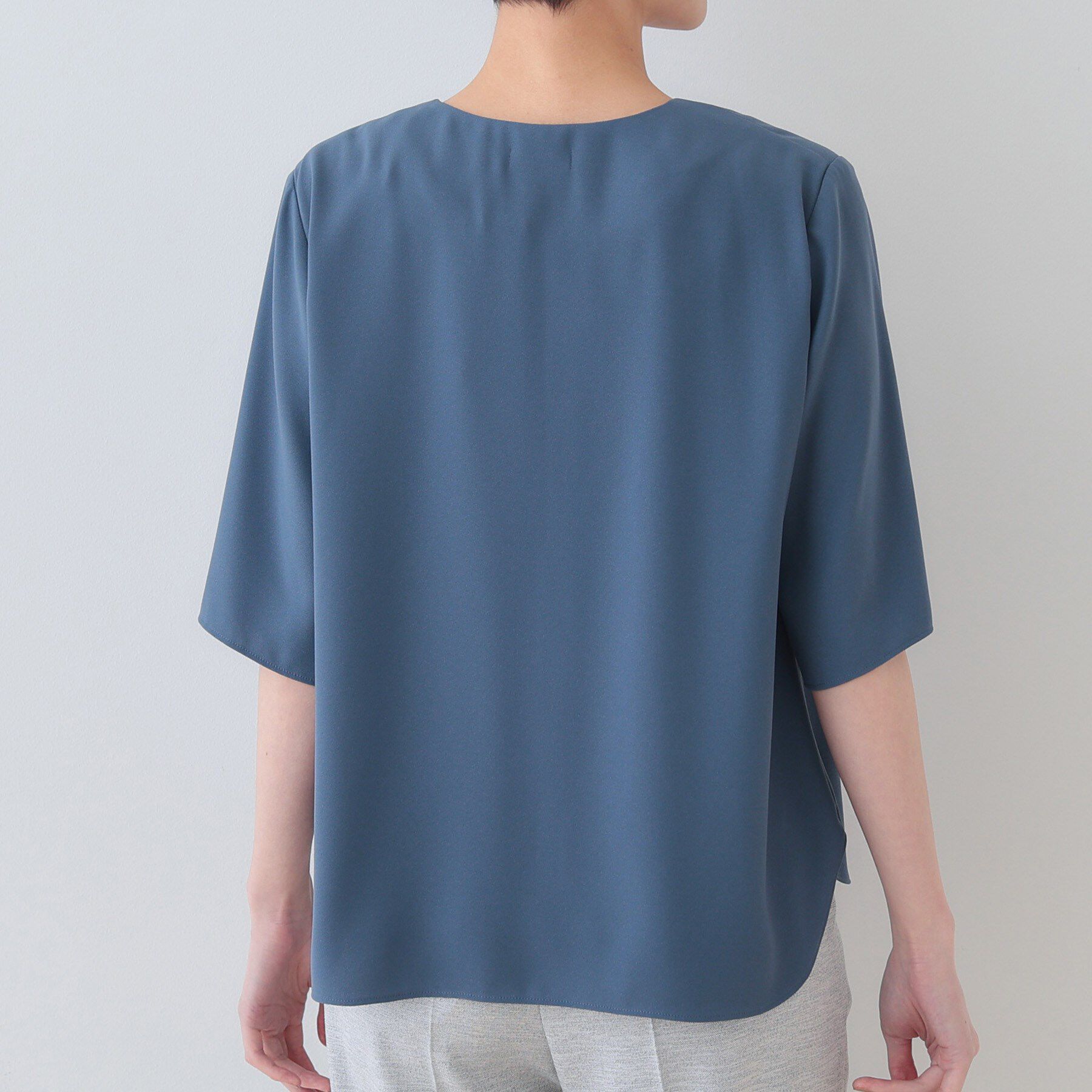 INDIVI「【洗える】ハーフジップデザインブラウス」|シャツ・ブラウス|