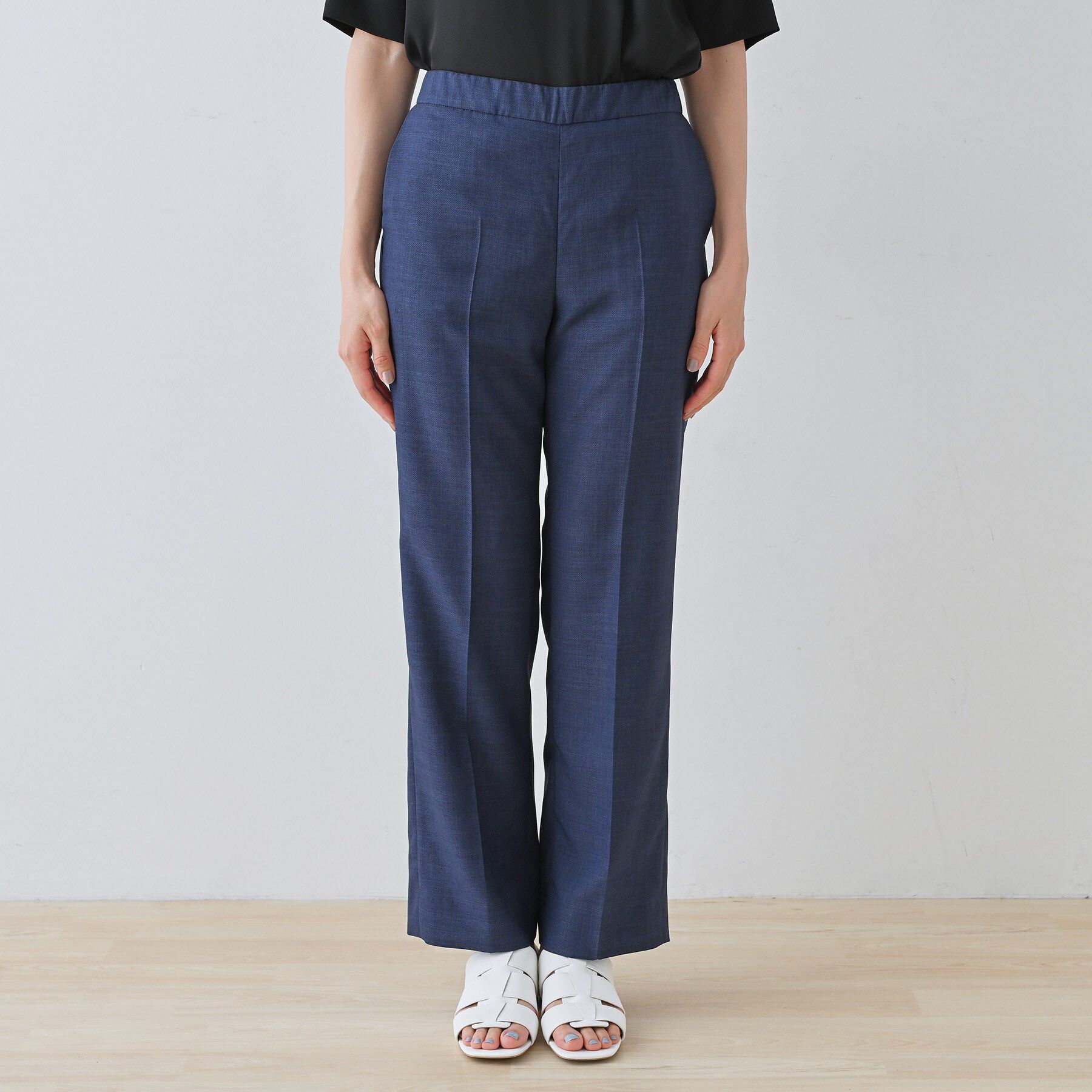 INDIVI「【きれいめ／ウエストゴム】ストレートラインパンツ」|その他|