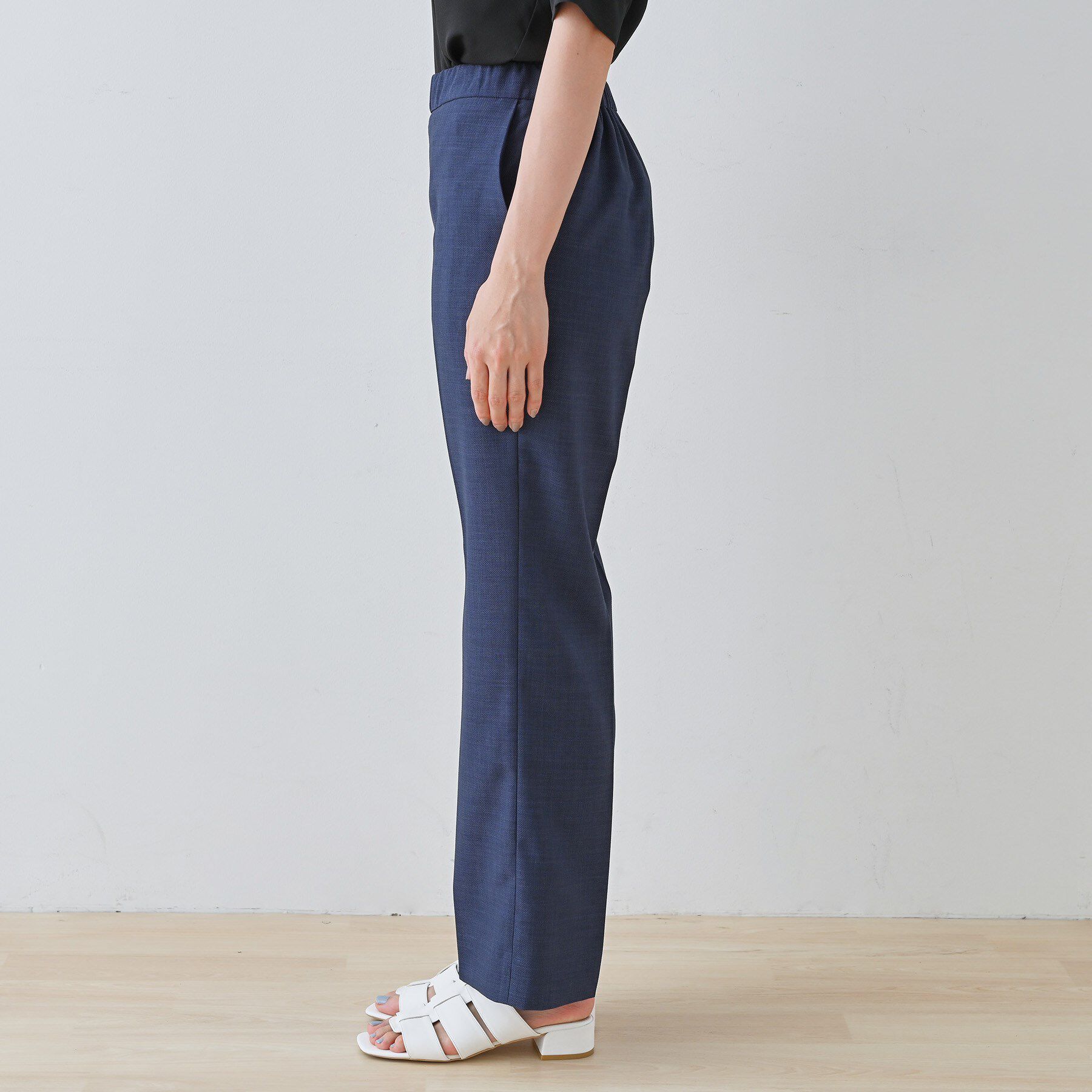 INDIVI「【きれいめ／ウエストゴム】ストレートラインパンツ」|その他|