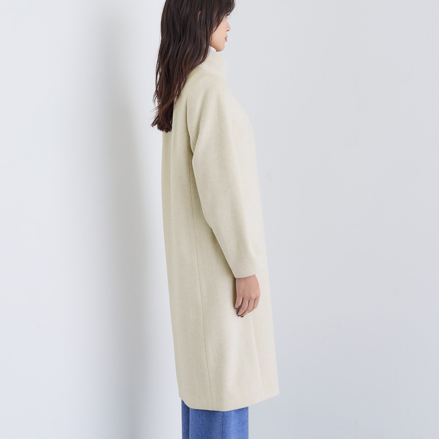 INDIVI「【名品コート／日本製】ウール100％スタンドカラーロングコート」|その他|