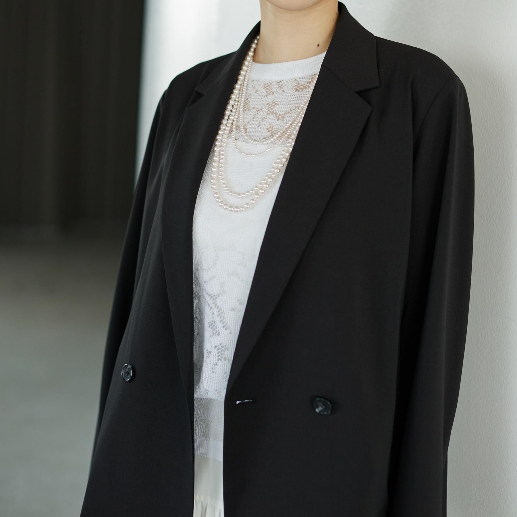 GALLEST「Comfy SET UP｜ダブルブレストイージージャケット【セットアップ対応／通勤／カセット服】」|テーラードジャケット|