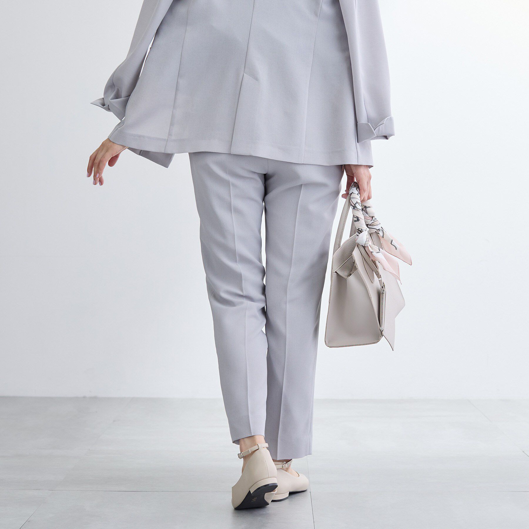 INDIVI「【洗える／UVケア／麻調】テーパードパンツ」|その他|