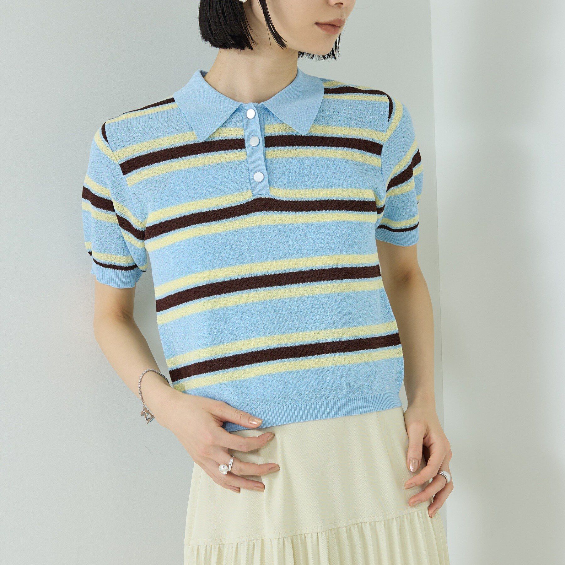 GALLEST「ジャカードポロニット」|ニット・セーター|