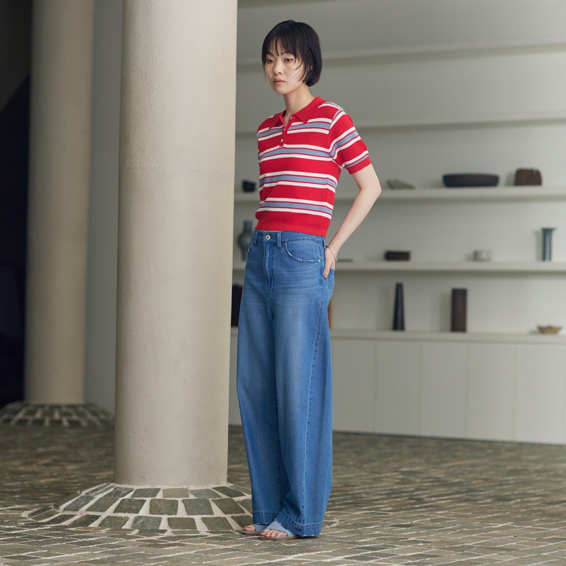 GALLEST「ジャカードポロニット」|ニット・セーター|