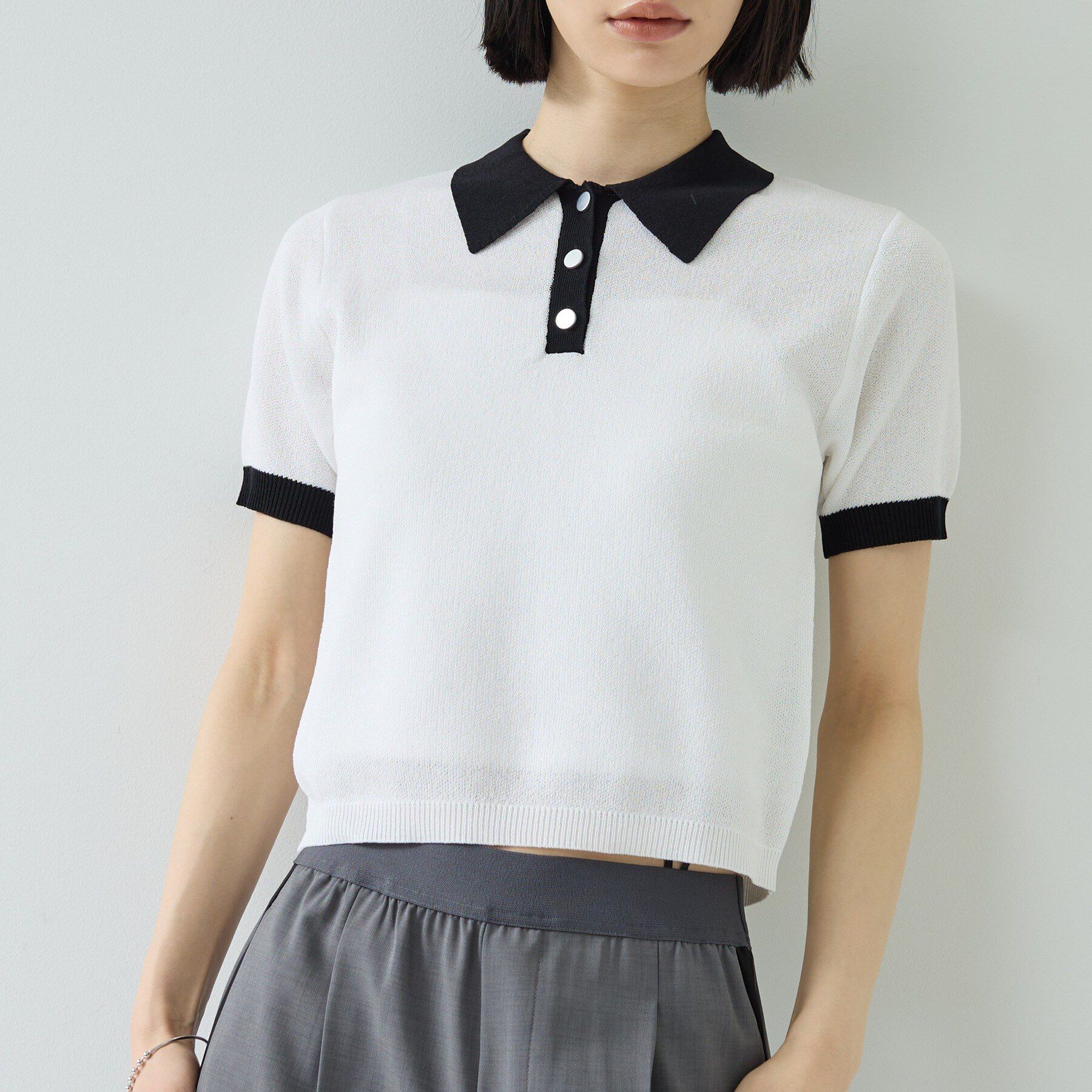 GALLEST「ジャカードポロニット」|ニット・セーター|