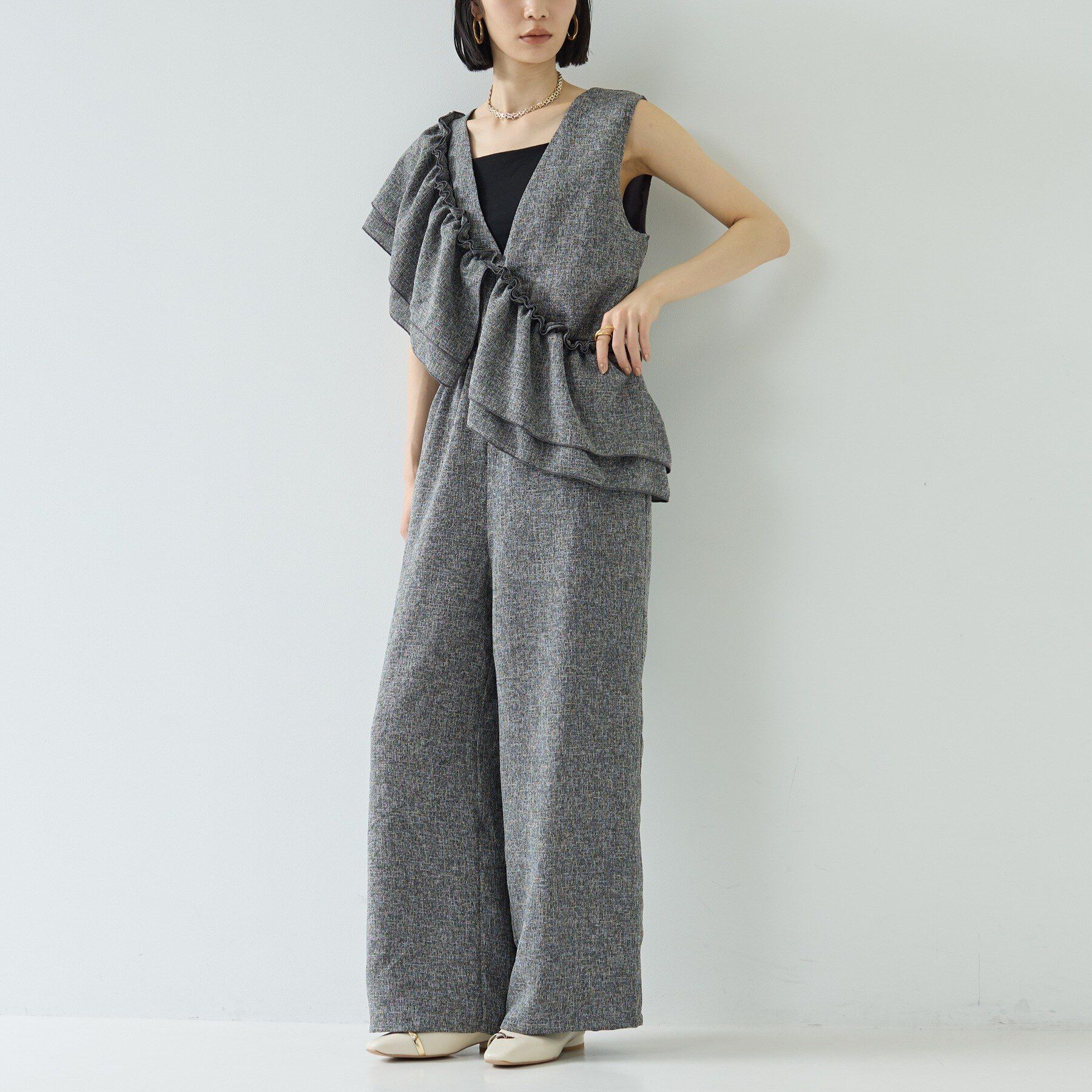 GALLEST「【一部店舗限定】4WAYツイードオールインワン」|オールインワン|