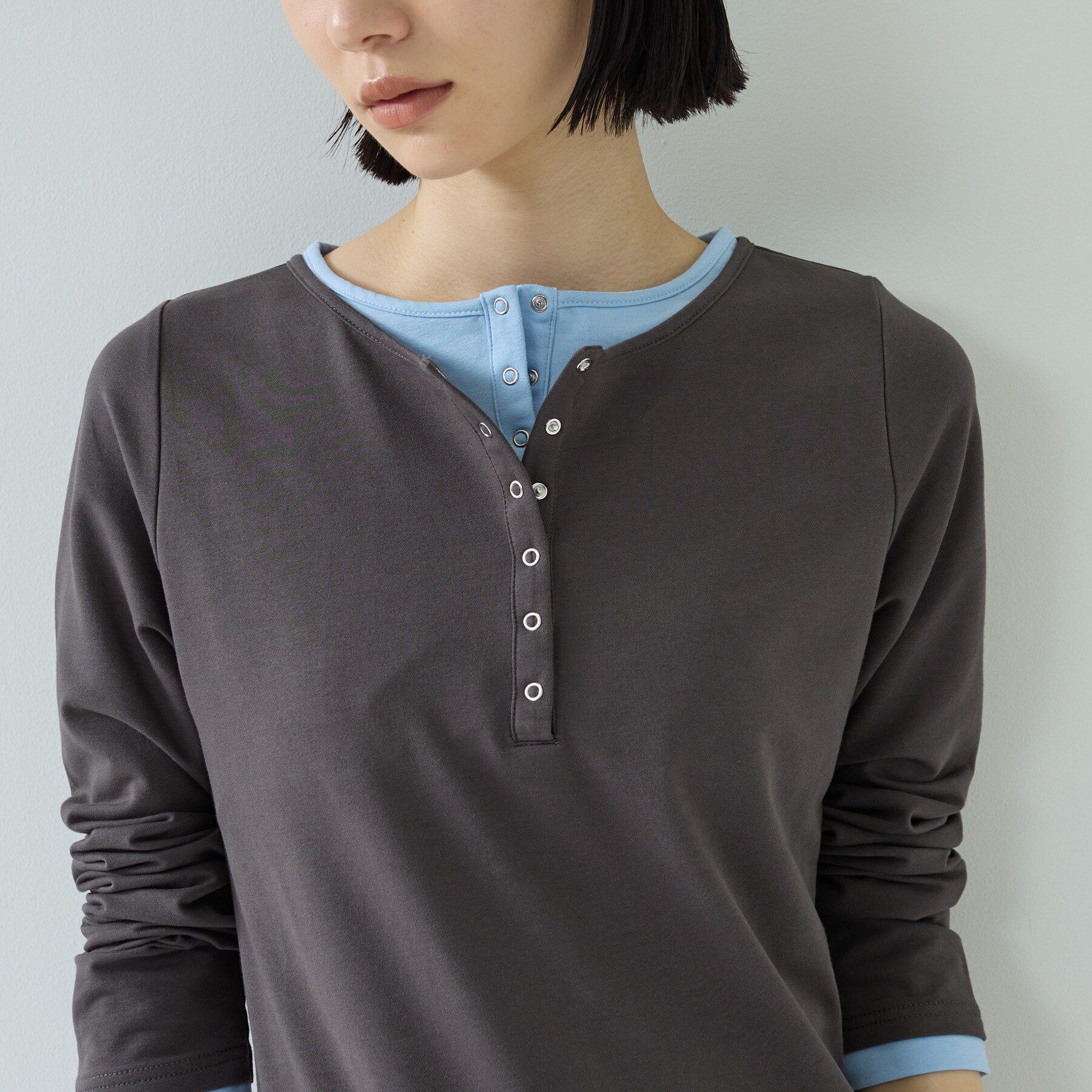 GALLEST「【一部店舗限定】バイカラーヘンリーネックワンピース」|ワンピース|